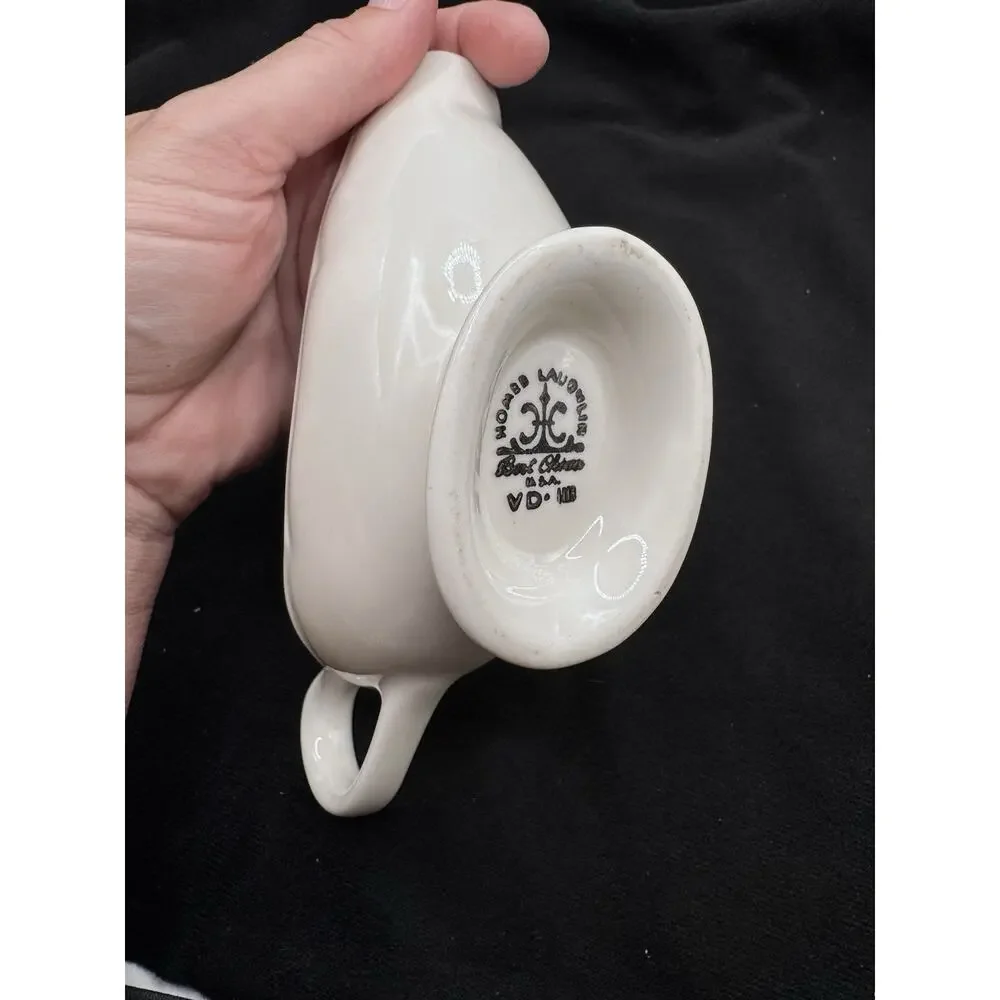 Homer Laughlin White Gravy Boat Vintage saucière Best China USA